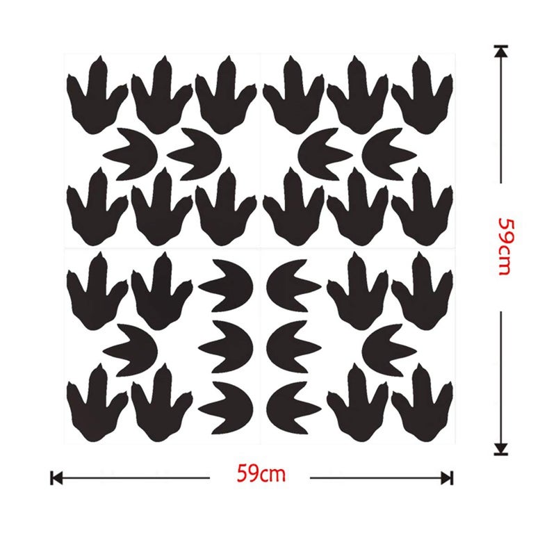 Bamsod Dinosaur Footprints Wall Stickers 32pcs Dinosaur Tracks Decor Baby Nursery Decals Removable Peel and Stick Vinyl Decals - Image 4